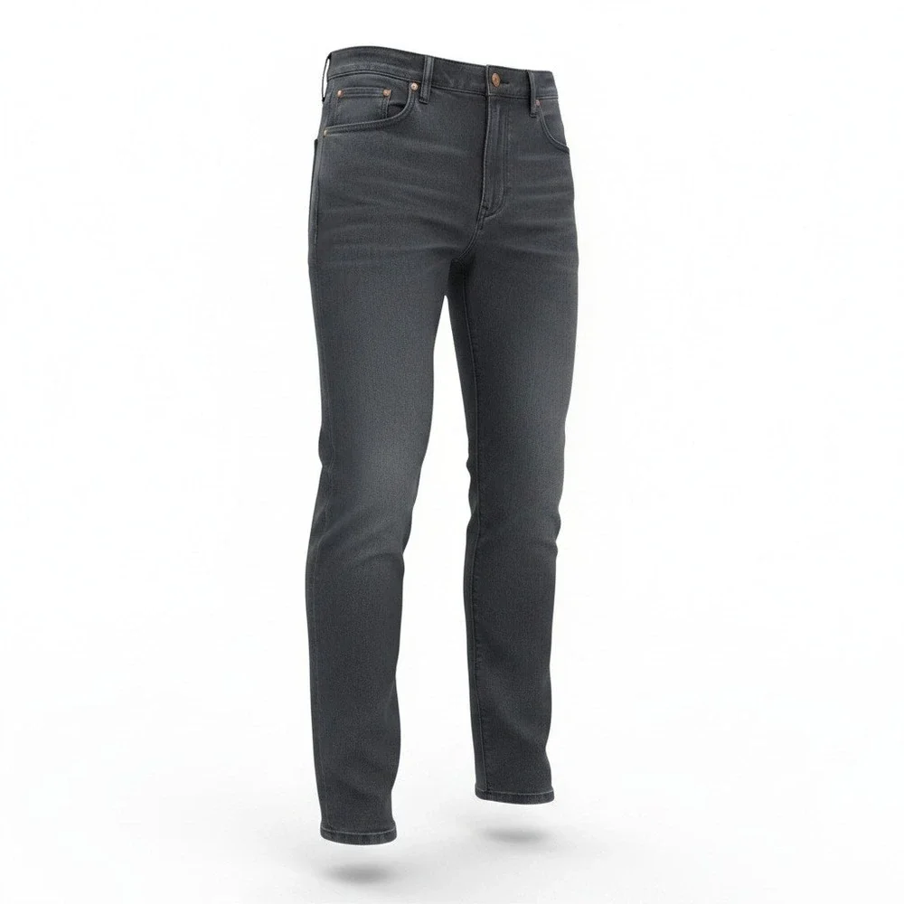 Banana Republic Mens The Traveler Jeans Slim Fit Dark Gray Stretch Denim 32x30